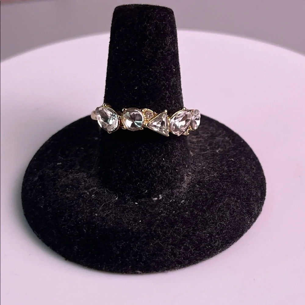 J. Crew Multi Rhinestone ring Size 8 - Picture 4 of 9